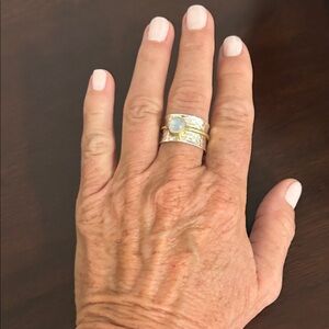 Stylish Gold and Silver  Ring